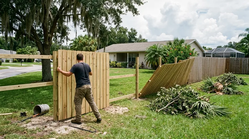 Storm Damage Fence Repair St. Petersburg
